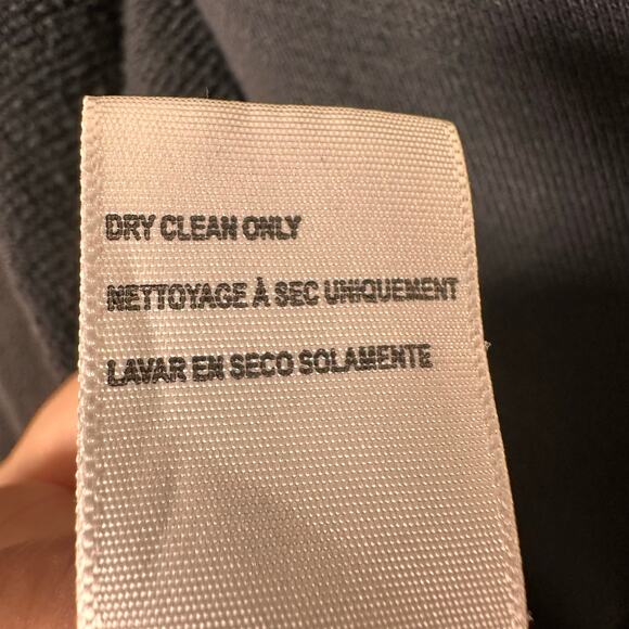 James Perse French Terry Black Cotton Blazer Open Front Jacket Women’s Size L - Picture 8 of 9